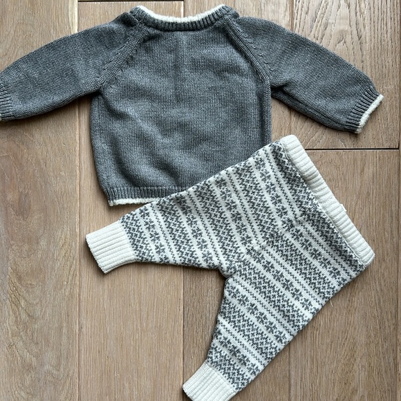 Janie and Jack, Sheep Sweater Set, 0-3 months - Picture 2 of 4